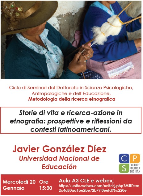 30 de enero: charla | Storie di vita e ricerca-azione in etnografia